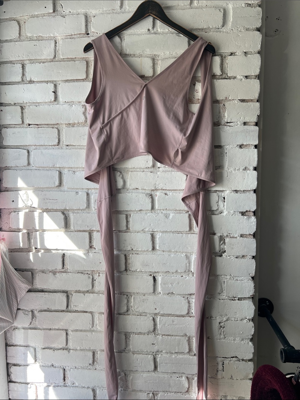 Lululemon Women's Blush Wrap-Front Crop tank top v neck Pilates Princess - Picture 2 of 6